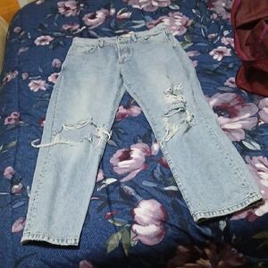 We The Free Blue Distressed Jeans Size 26